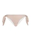 Brunello Cucinelli Striped Techno Jersey Bikini Bottoms In Multi