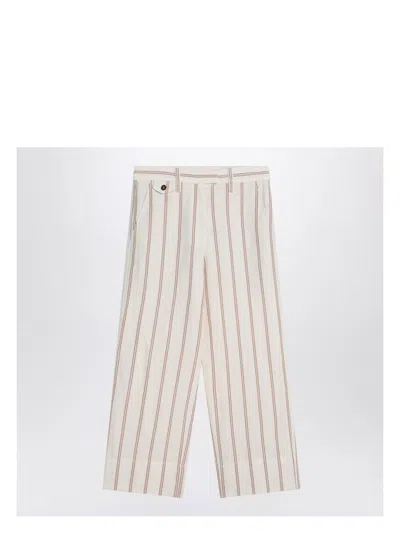 BRUNELLO CUCINELLI WOMEN'S STRIPED TROUSERS