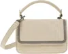 Brunello Cucinelli Women's Suede Bag With Precious Contour In Ivory