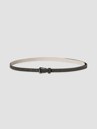 BRUNELLO CUCINELLI WOMEN'S SUEDE BELT WITH SHINY LOOP