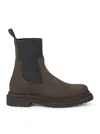 Brunello Cucinelli Women Suede Boot With Mesh Insert
