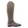 Brunello Cucinelli Women Suede Boots With Monile Detail In Brown
