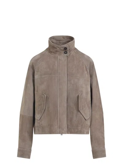 BRUNELLO CUCINELLI WOMEN'S SUEDE JACKET