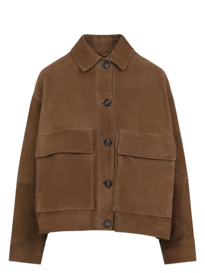 BRUNELLO CUCINELLI WOMEN'S SUEDE JACKET