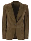 Brunello Cucinelli Suede Jacket With Jewellery