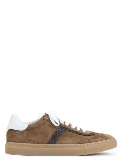 BRUNELLO CUCINELLI WOMEN'S SUEDE LEATHER SNEAKERS