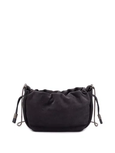Brunello Cucinelli Women Suede Mini `mellow` Bucket Bag In Multi
