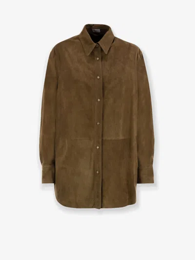 BRUNELLO CUCINELLI BRUNELLO CUCINELLI WOMEN SUEDE SHIRT/JACKET