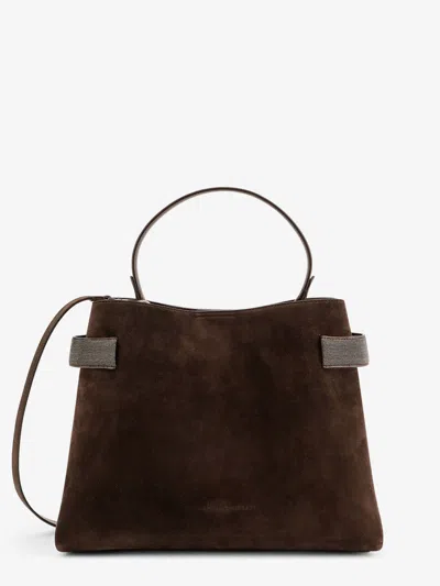 BRUNELLO CUCINELLI BRUNELLO CUCINELLI WOMEN SUEDE SHOULDER BAG