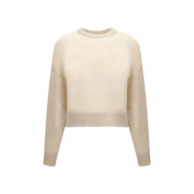 Brunello Cucinelli Wool Mohair Women's Sweater In Beige