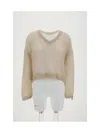 Brunello Cucinelli Sparkling Mohair And Wool Sweater In Multicolor