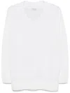 Brunello Cucinelli Relaxed Fit Lightweight Sweater With Deep V-neckline In Multicolor