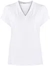 Brunello Cucinelli Monili V-neck Short-sleeve Cotton Jersey T-shirt In Multicolor