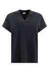 Brunello Cucinelli Monili-chain Cotton T-shirt In Yellow