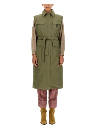 BRUNELLO CUCINELLI WOMEN'S TAFFETA TRENCH COAT