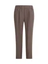 Brunello Cucinelli Modern Relaxed Fit Tailored Trousers In Brown