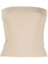 Brunello Cucinelli Women Beige Jersey Bandeau Top In Neutral