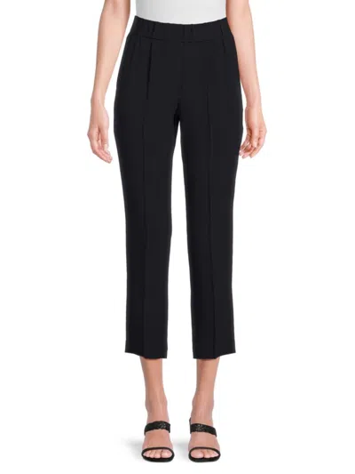 Brunello Cucinelli Women's Tapered Cropped Silk-blend Pants In Blue