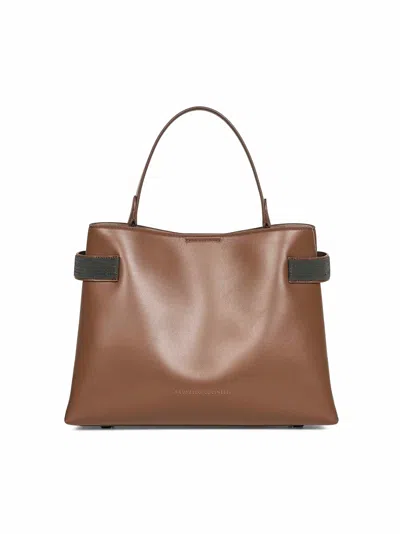 Brunello Cucinelli Women Tawny Essence Top-handle Bag<br/> In Multi