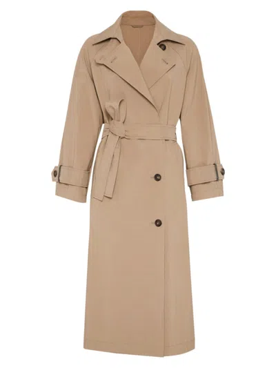 Brunello Cucinelli Belted Trench Coat In Rope