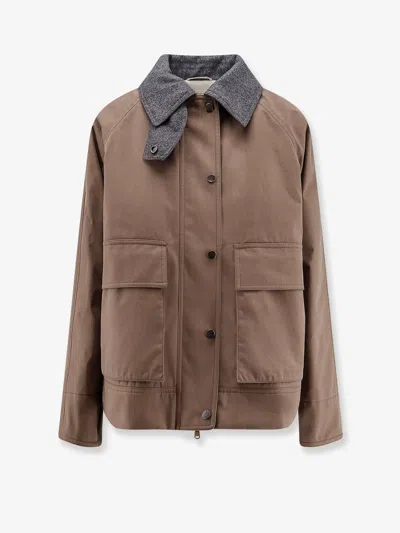 Brunello Cucinelli Women Techno Cotton Canvas Jacket