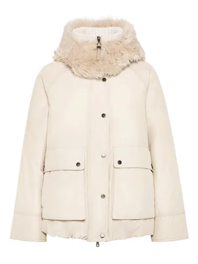 Brunello Cucinelli Women's Techno Cotton Water Resistant Taffeta Down Parka In Gray