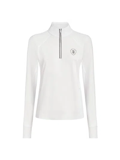 Brunello Cucinelli Pique Sweatshirt With Logo In White