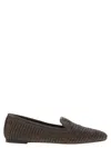 Brunello Cucinelli Raffia Braided Ballet Flats