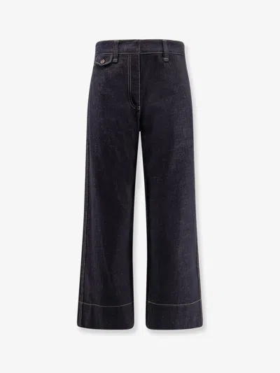 Brunello Cucinelli Women The Sartorial Square Jeans With Contrasting Stitiching In Black