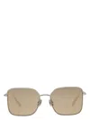 Brunello Cucinelli Timeless Reflections Titanium Glasses In Light Brown