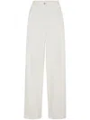 Brunello Cucinelli White Trousers With Concealed Fly In White