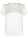 Brunello Cucinelli Short Sleeves Round-neck In Beige