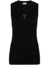 Brunello Cucinelli Monili Chain-embellished Tank Top In Black