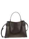 Brunello Cucinelli Women Top-handle Essence Bag In Calfskin With Precious Bands In Brown