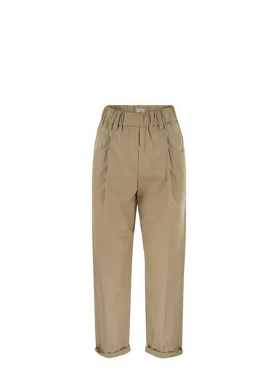 BRUNELLO CUCINELLI WOMEN'S TRACK FIVE-POCKET TROUSERS