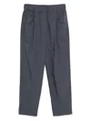 Brunello Cucinelli Track Five-pocket Trousers In Lightweight Poplin With Moniline In Avio