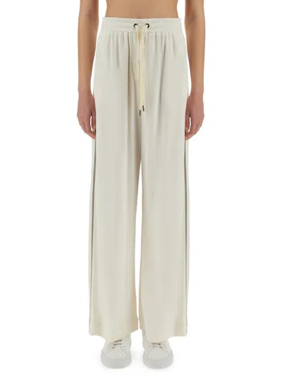 Brunello Cucinelli Women Track Pants With Necklace In White