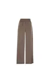 Brunello Cucinelli Women Track Trousers In Stretch Silk Satin