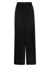Brunello Cucinelli Track Trousers In Stretch Silk Satin In Black