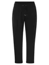 Brunello Cucinelli Women Track Trousers In Lightweight Stretch Cotton Fleece With Moniline In Black