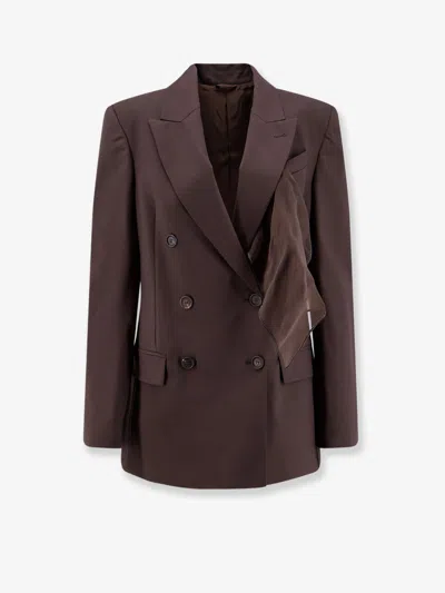 BRUNELLO CUCINELLI BRUNELLO CUCINELLI WOMEN TROPICAL LUXURY WOOL BLAZER WITH MONILI