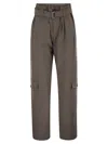 Brunello Cucinelli Women Tropical Luxury Wool Utility Trousers In Brown