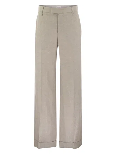 Brunello Cucinelli Women's Trouser In Grey