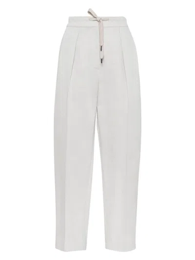 Brunello Cucinelli Women's Trouser In White