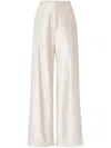 Brunello Cucinelli Shimmer-finish Wide-leg Trousers In Beige