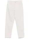 Brunello Cucinelli Logo-patch Five-pocket Tapered Jeans In White