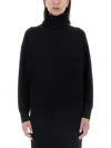 Brunello Cucinelli Women's Turtleneck Jersey Sweater In Black