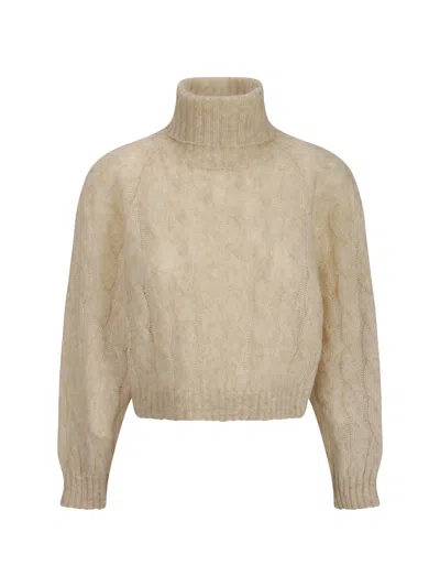 Brunello Cucinelli Women Turtleneck Sweater In Beige