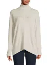 Brunello Cucinelli Women's Turtleneck Virgin Wool-cashmere Blend Sweater In Gray