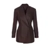 Brunello Cucinelli Women Shiny Linen Jacket With Shiny Details